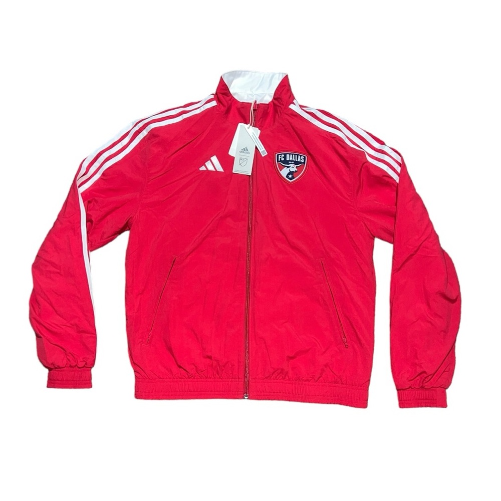 adidas FC Dallas '23 Red/White Reversible Anthem Jacket Men’s Size Medium